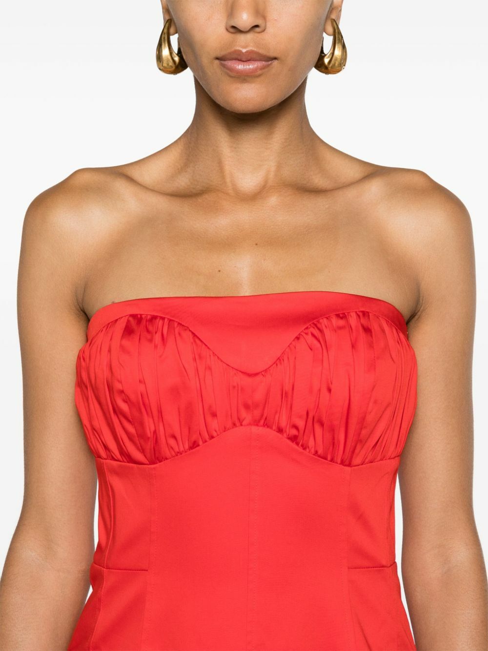 strapless open back dress Hanna Andersson Red/White Stripe & Polka Dot Short Sleeve Dress with Front Pockets. Size 12 main image 1