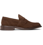 Tricker's - James Suede Penny Loafers - Men - Chocolate