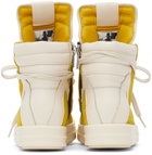 Rick Owens Kids Yellow & Off-White Geobasket Sneakers
