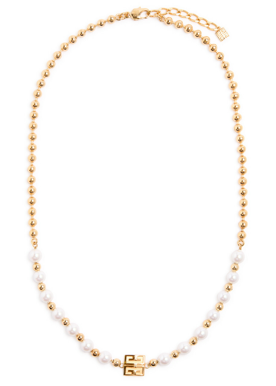 Givenchy 4G Faux Pearl-embellished Necklace - Gold - One Size