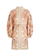 Zimmermann Daylight Printed Linen Mini Dress Multicoloured 1