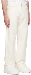 Marni White Embroidered Jeans