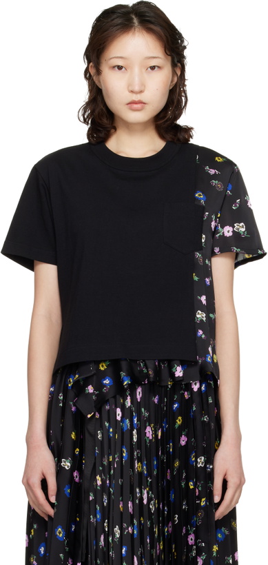 Photo: sacai Black Floral Print T-shirt