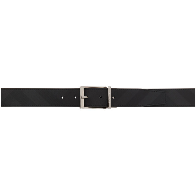 Photo: Burberry Reversible Black and Grey Check Belt