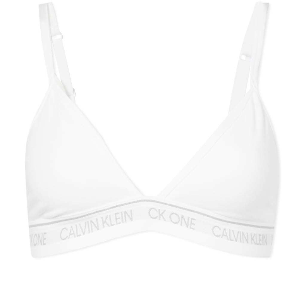 Calvin Klein Cotton Unlined Triangle Bra - White