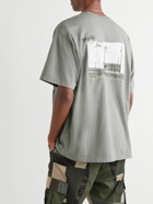 Neighborhood - Osamu Nagahama Printed Cotton-Jersey T-Shirt - Gray