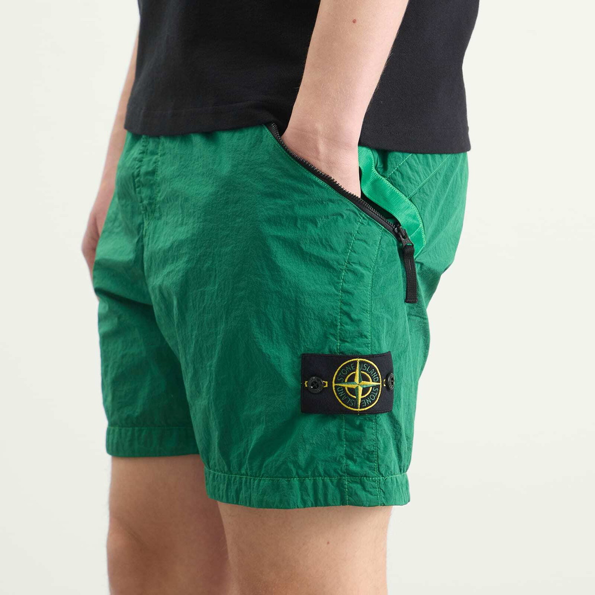 Stone Island Men's Nylon Metal Shorts in Malachite Stone Island
