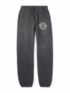 SAINT Mxxxxxx - Denim Tears Logo-Print Cotton-Jersey Sweatpants - Gray