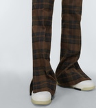 Amiri - Checked flared cotton-blend pants