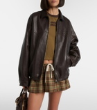 Miu Miu Leather blouson jacket