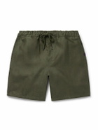 Derek Rose - Sydney 2 Straight-Leg Linen Drawstring Shorts - Green