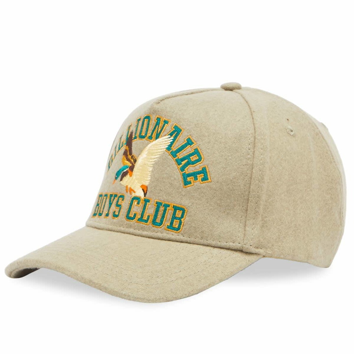Photo: Billionaire Boys Club Men's Duck Varsity Trucker Cap in Light Khaki 