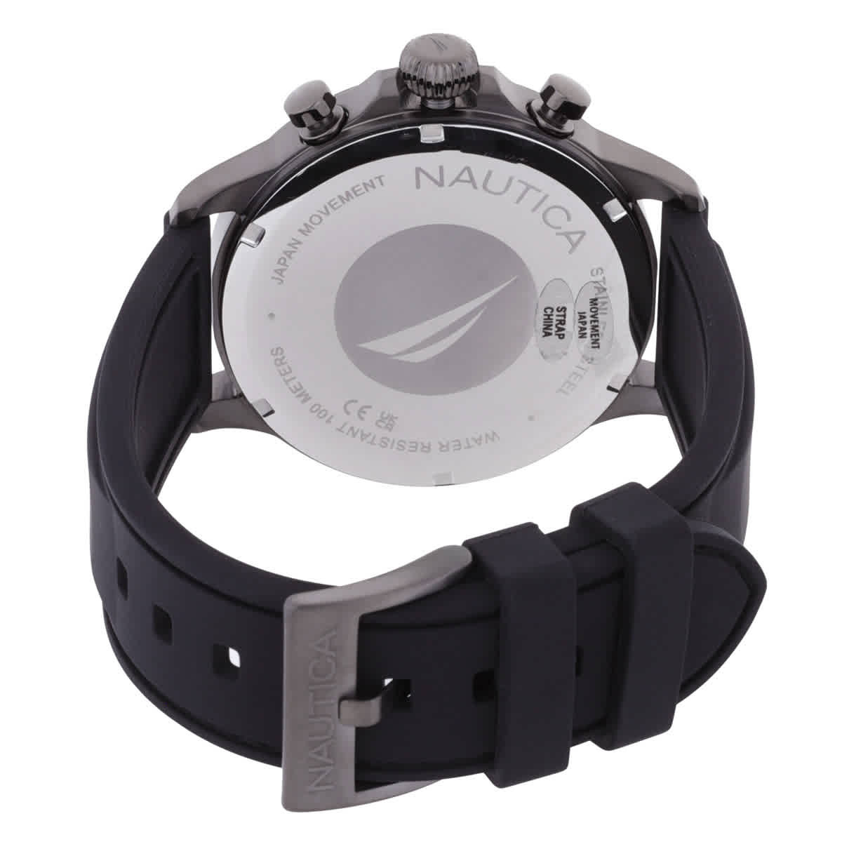 Nautica Nct Blue Ocean Chronograph Quartz Black Dial Mens Watch NAPBOF405