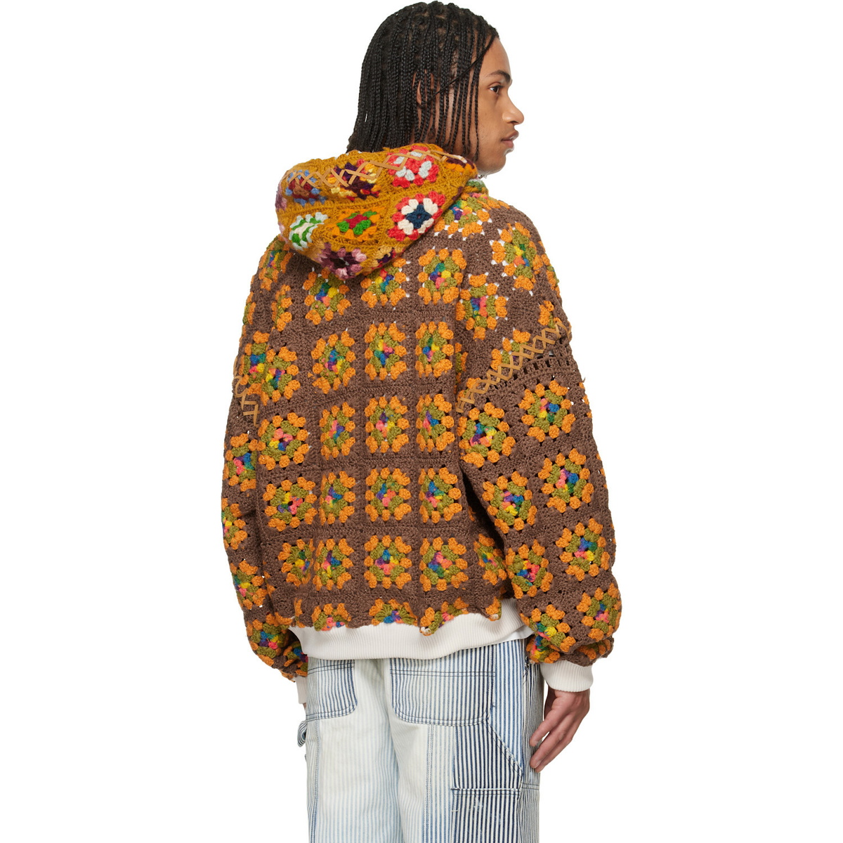 COÛT DE LA LIBERTÉ Multicolor Lydia 'One Of A Kind' Square Flower Hoodie