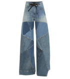Tom Ford Patchwork high-rise wide-leg jeans