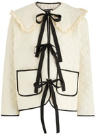 Sister Jane Swallow Quilted Shell Jacket Cream