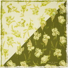 rag & bone Green Kit Floral-Print Silk Bandana Scarf