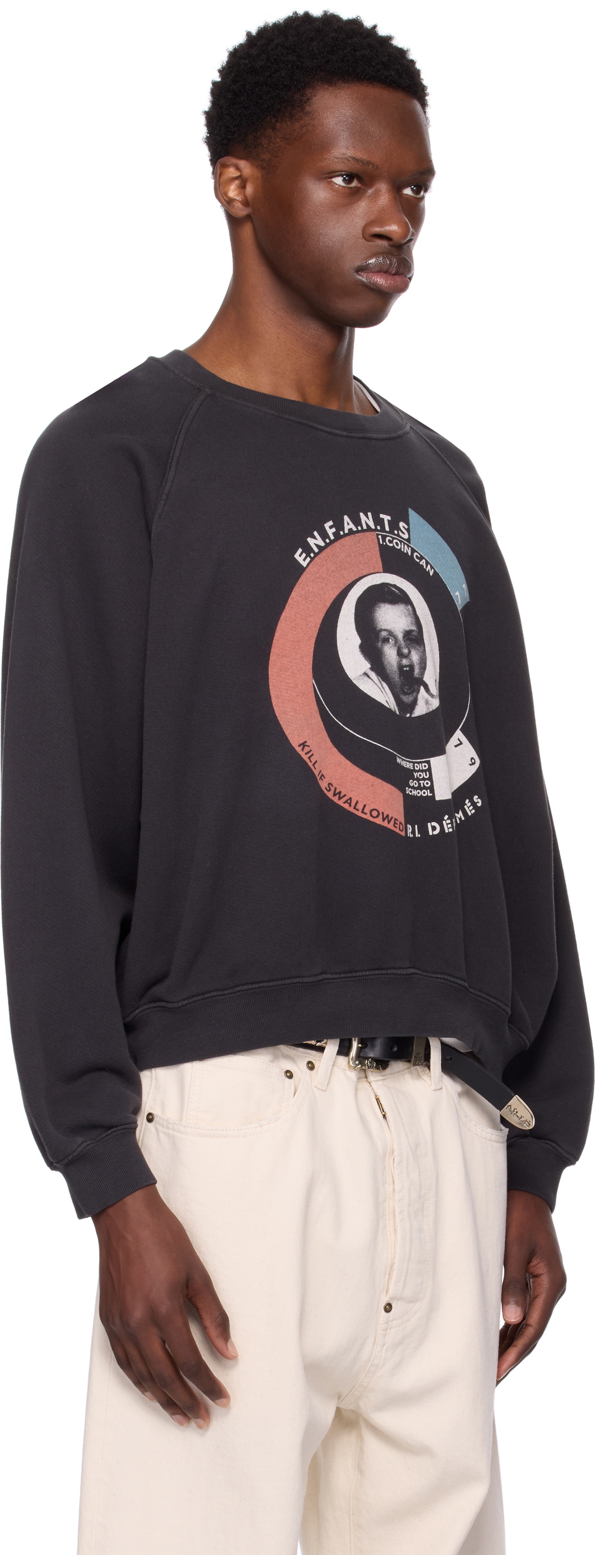 Enfants Riches Déprimés Black Snake Boy Raglan Sweatshirt Enfants