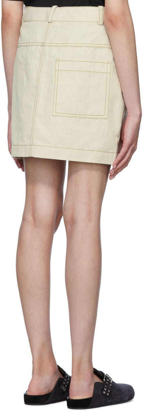 3.1 Phillip Lim Off-White Denim Miniskirt