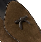 Rubinacci - Marphy Leather-Trimmed Suede Tasselled Loafers - Brown