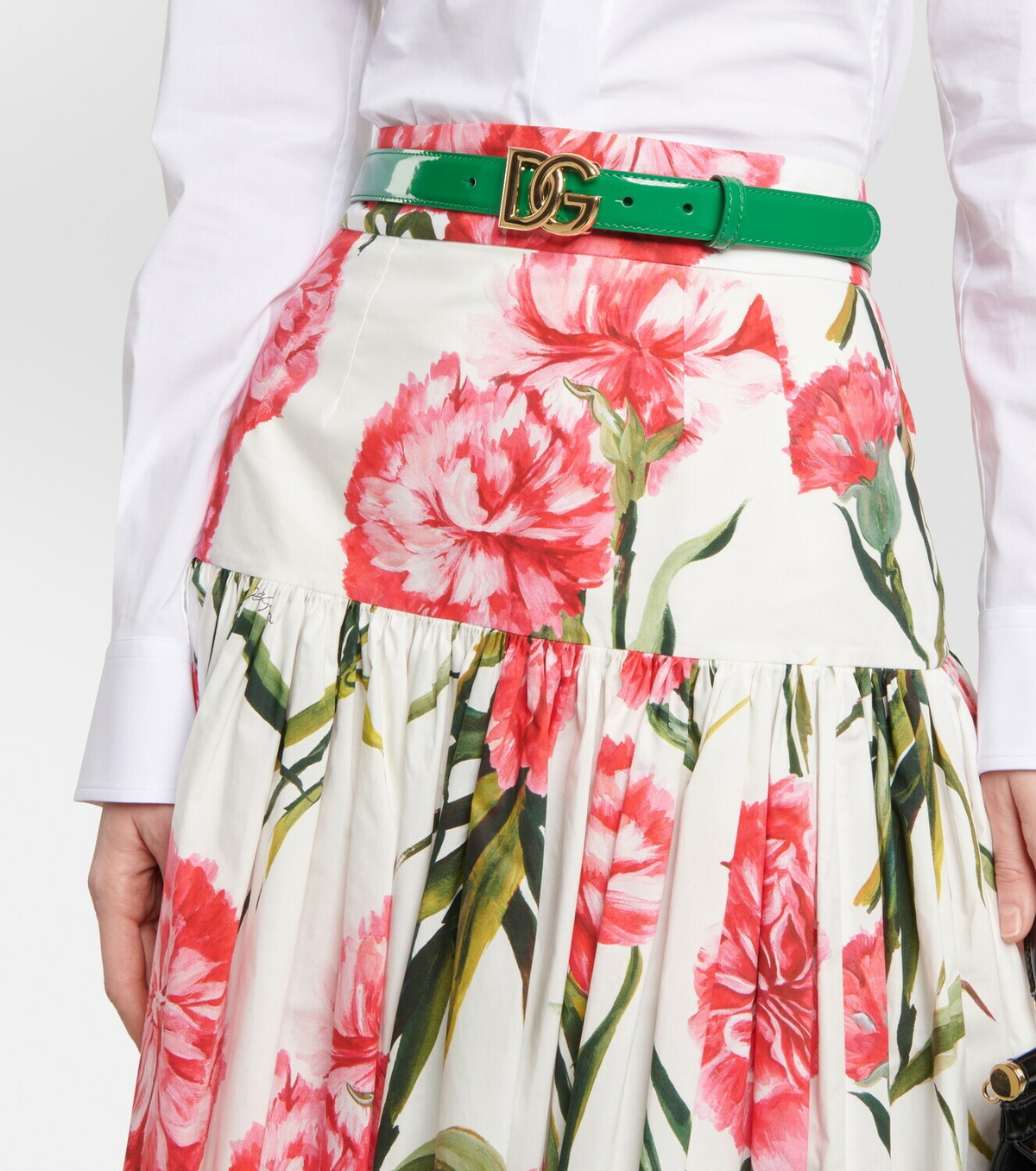 DG Logo Patent Leather Belt