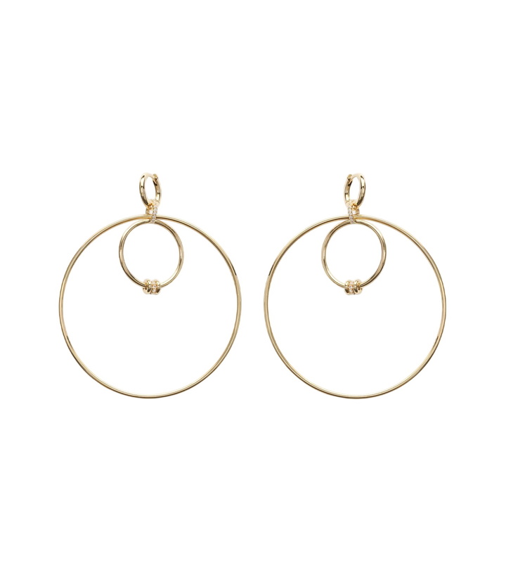 Photo: Spinelli Kilcollin Echo 18kt gold hoop earrings with diamonds