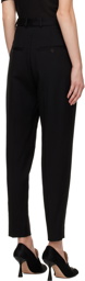 Totême Black Sewn Pleat Trousers