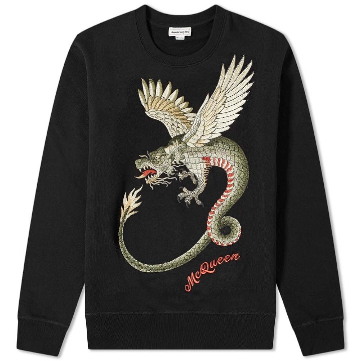 Photo: Alexander McQueen Large Embroidered Dragon Crew Sweat