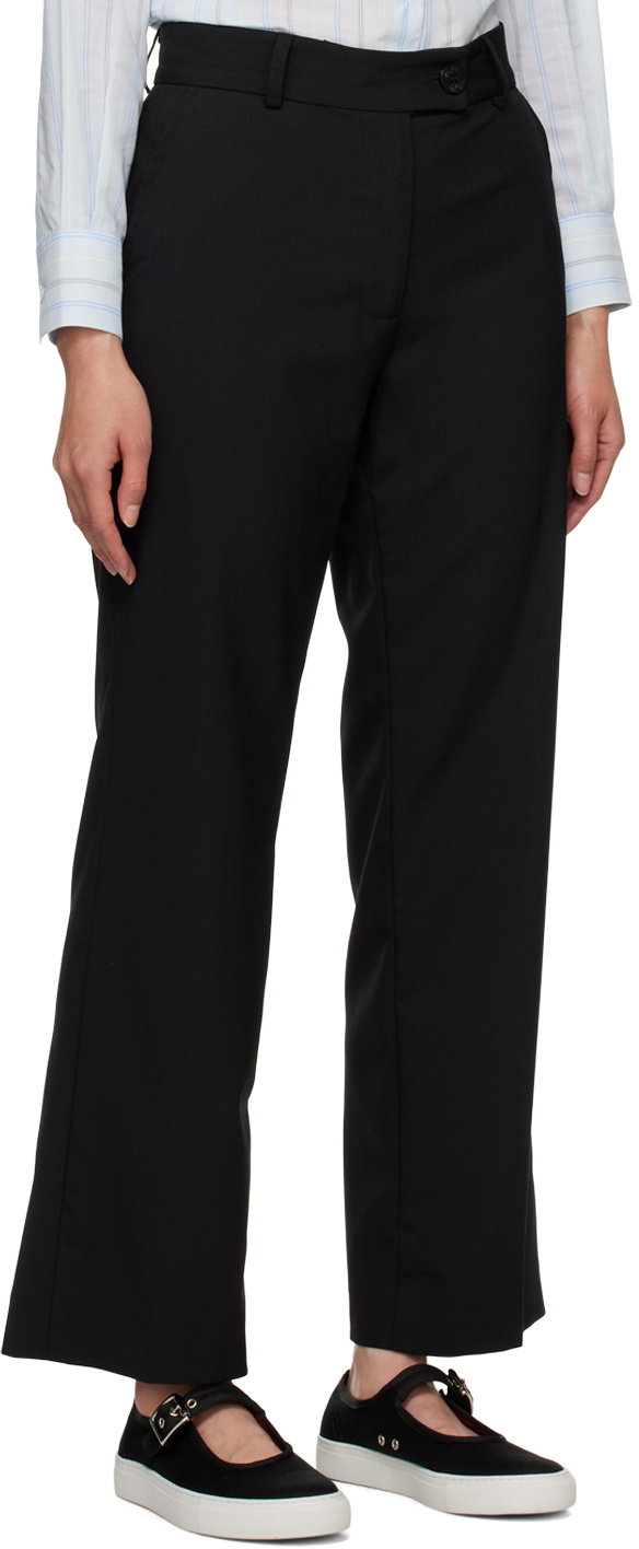 Ernest W. Baker Black Button Trousers