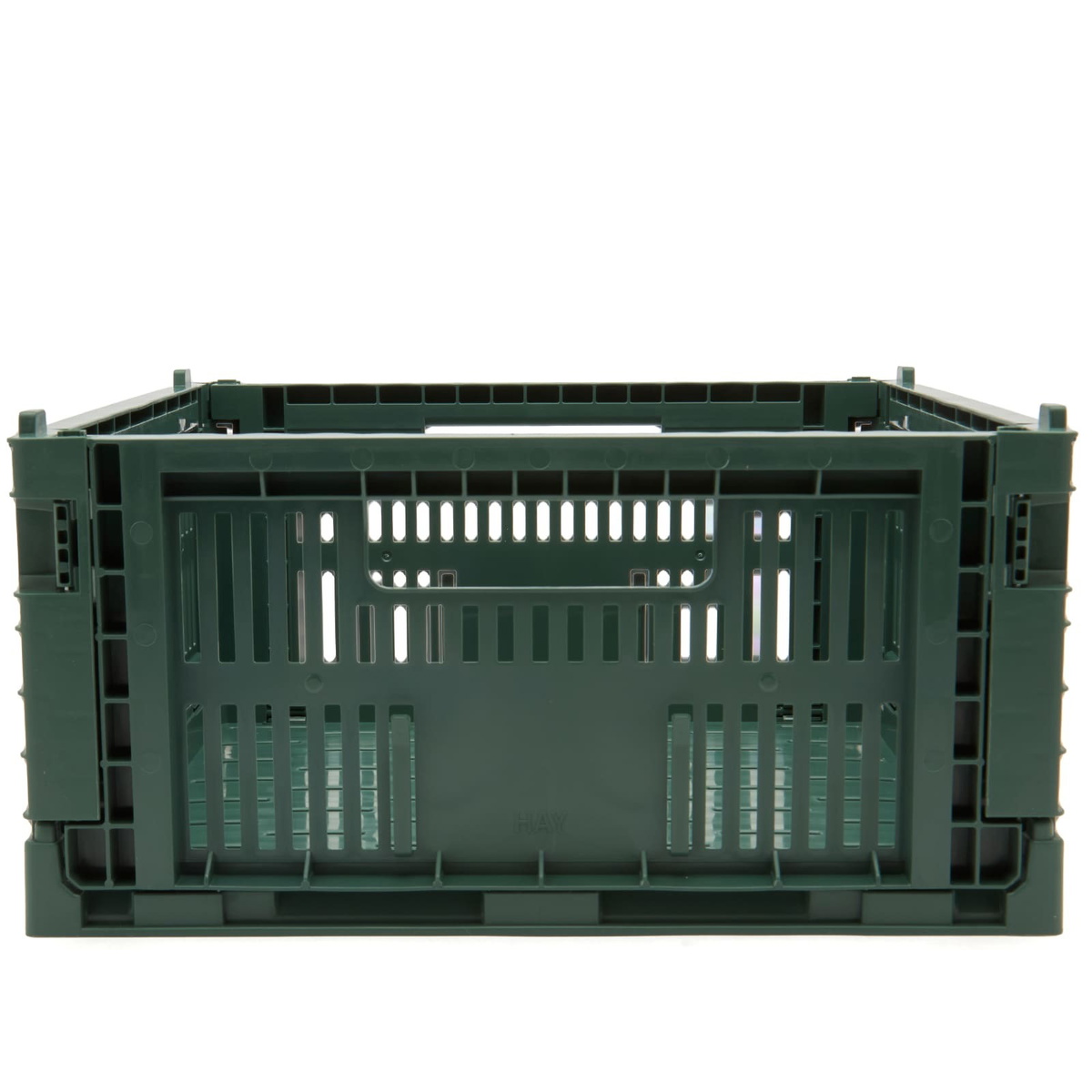 HAY Medium Square Recycled Colour Crate in Dark Green 
