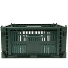 HAY Medium Square Recycled Colour Crate in Dark Green 