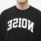 Undercover Men's Reverse Fleece Noise Crew Sweat in Black