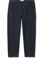 Folk - Tapered Cotton-Twill Trousers - Blue