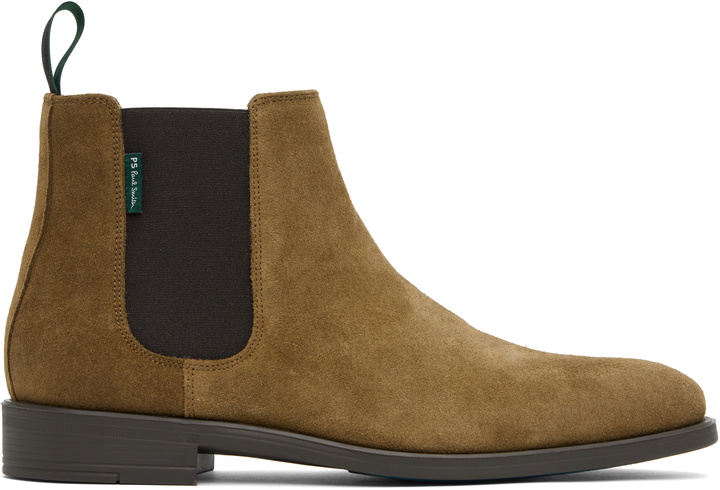 Photo: PS by Paul Smith Tan Cedric Chelsea Boots