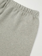 FEAR OF GOD ESSENTIALS - Straight-Leg Logo-Flocked Cotton-Blend Drawstring Shorts - Gray