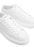 Cleens Luxor Grained Leather Sneakers White