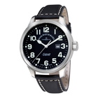 Zeno Black Dial Black Leather Strap Mens Watch 8554-A1