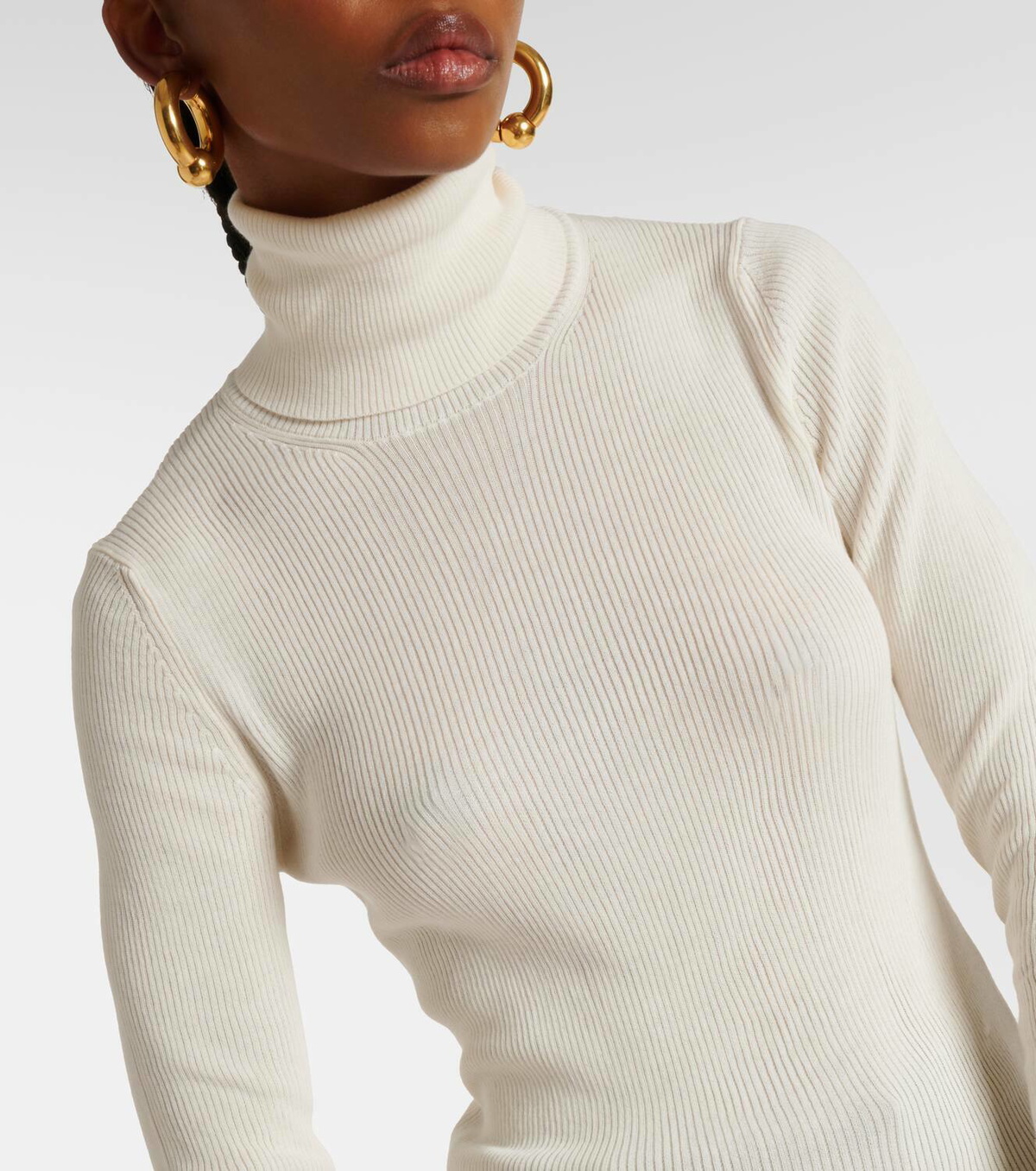Tod's Ribbed-knit cotton turtleneck top
