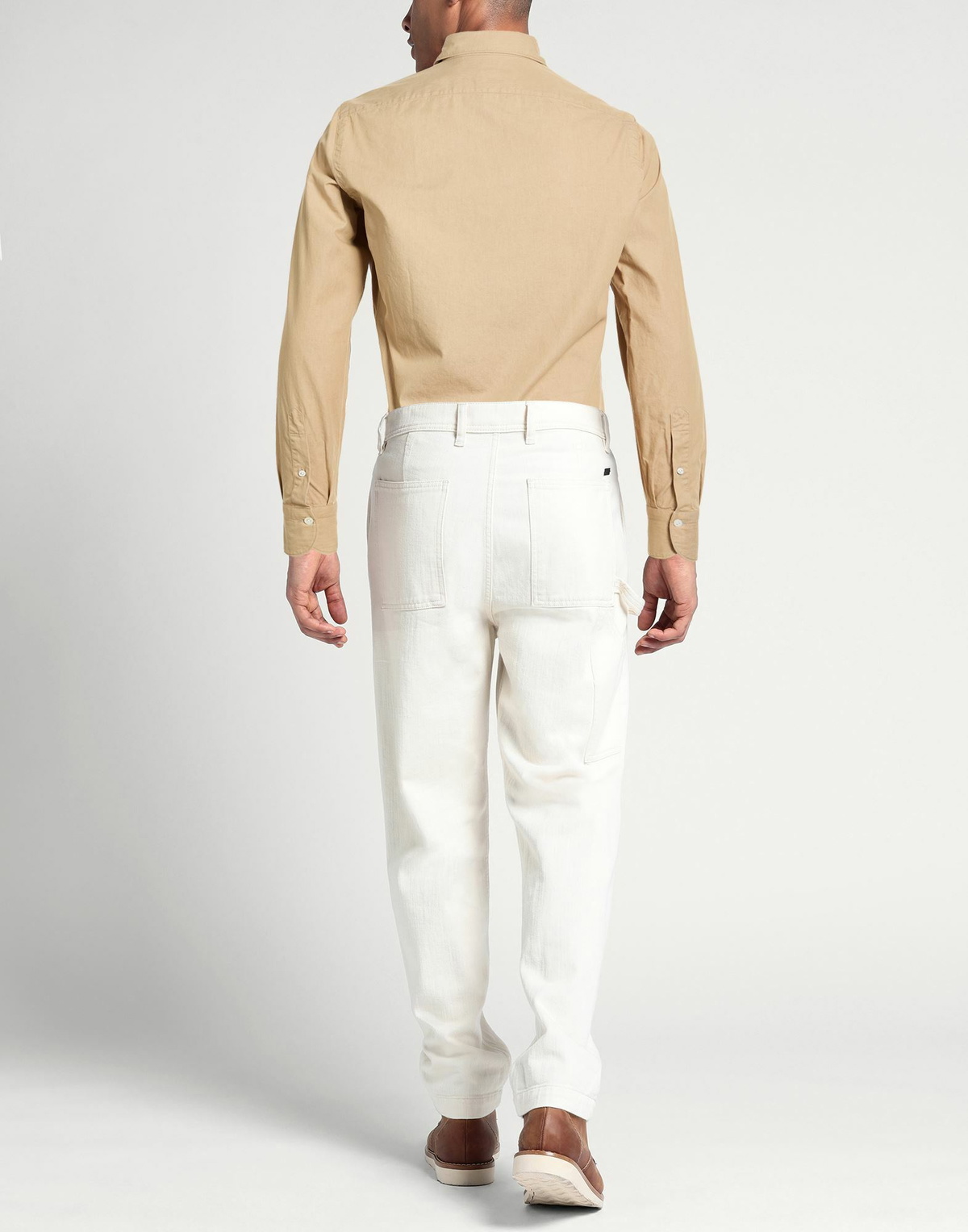 Finamore 1925 Mens Shirt in Sand