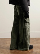 DRKSHDW by Rick Owens - Belas Wide-Leg Stretch Cotton-Corduroy Drawstring Cargo Trousers - Green