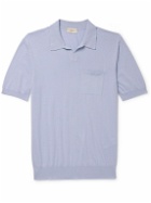 Altea - Slim-Fit Garment-Dyed Cotton Polo Shirt - Blue