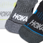 HOKA ONE ONE U Crew Run Sock 3-Pack in White/Black/Grey