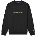 Billionaire Boys Club Men's Embroidered Logo Crew Sweat in Black