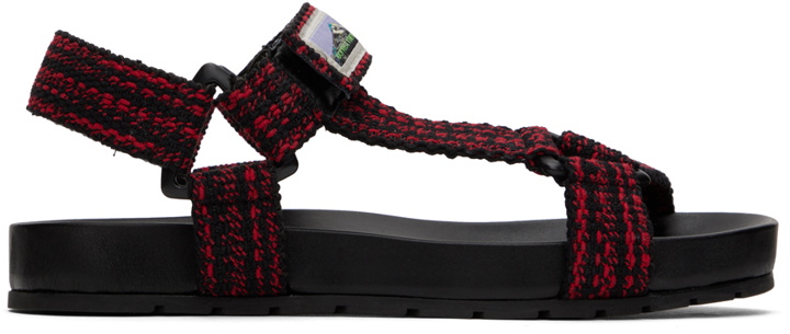 Photo: Bottega Veneta Black & Red Trip Sandals