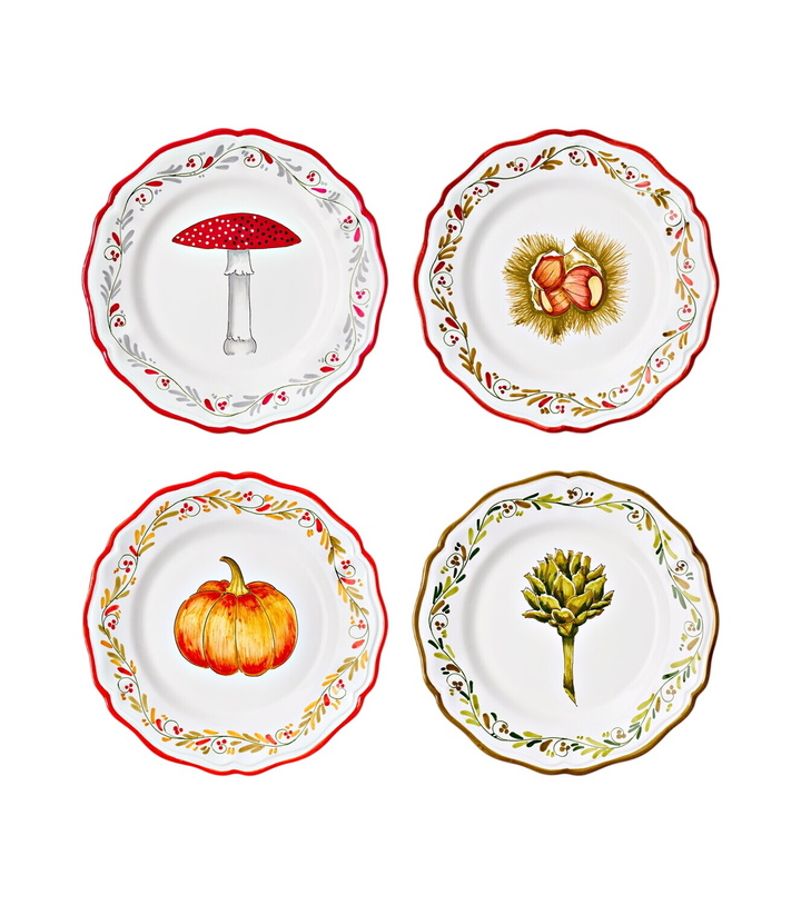 Photo: Les-Ottomans Set of 4 hand-painted ceramic plates