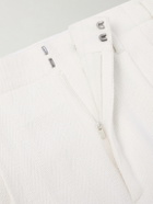 Brunello Cucinelli - Cotton and Linen-Blend Trousers - White