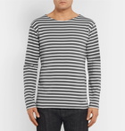 Armor Lux - Striped Cotton T-Shirt - Gray