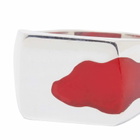 Ellie Mercer Women's One Piece Ring in Silver/Red