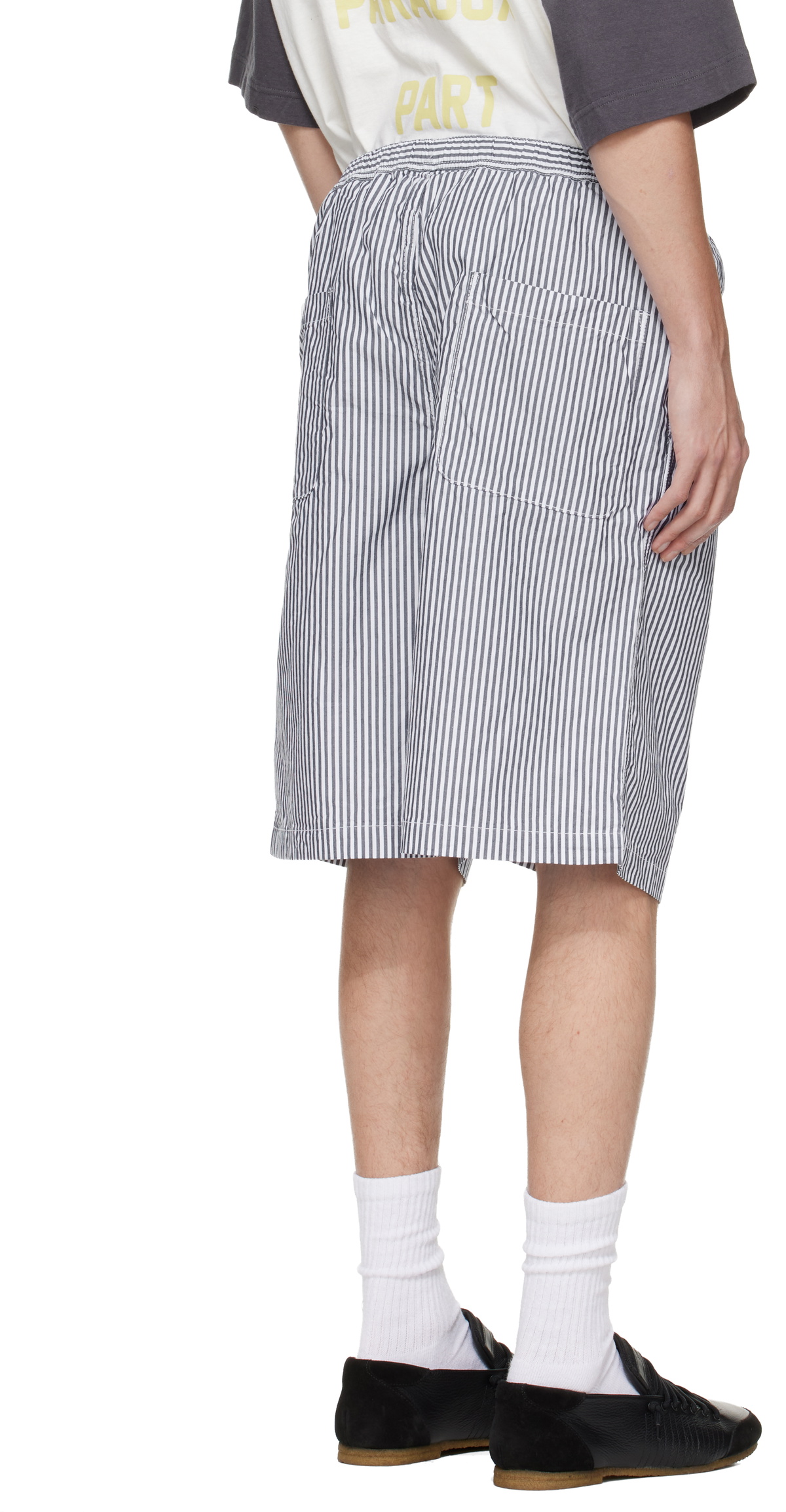 Maison MIHARA YASUHIRO Navy & White Stripe Oxford Shorts