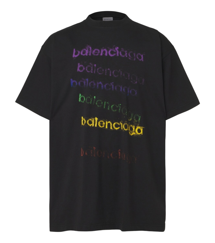 Photo: Balenciaga Logo cotton jersey T-shirt
